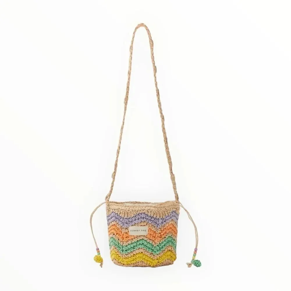 ZARA Kids | Ecru | RAFFIA CROSSBODY BAG